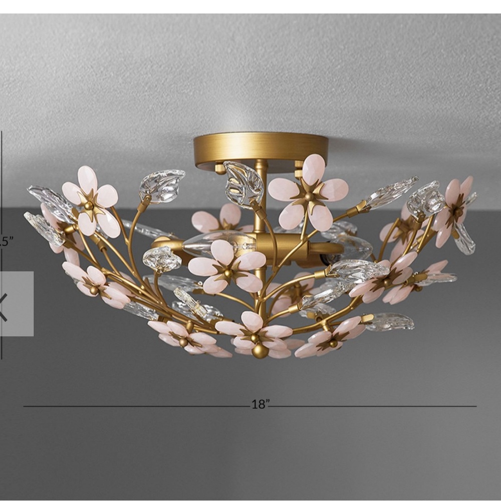 Pottery barn kids  Grace flowers ceiling fixture flush mount